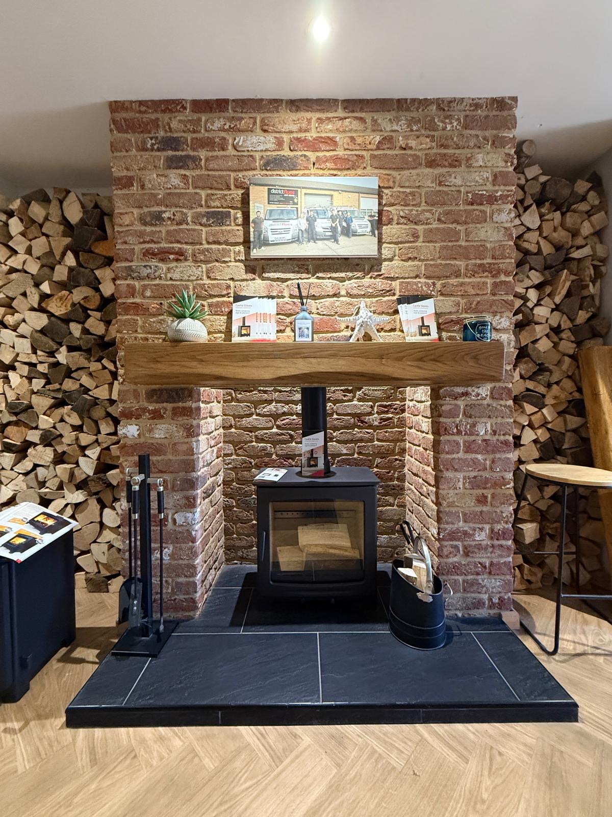 A beautiful fireplace. Newly installed by District Flues.